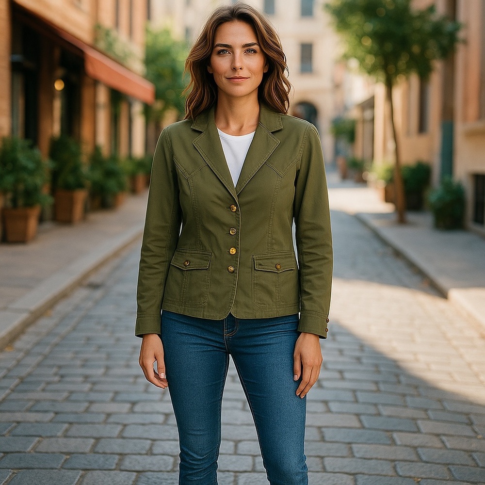 Talbots Olive Green Women's Jacket Size 2 Pickup the latest fashion trend